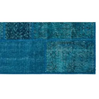

Handmade Turquoise Vintage Overdyed Patchwork Area Rug 080x150 Cm-2'7''X4'11''