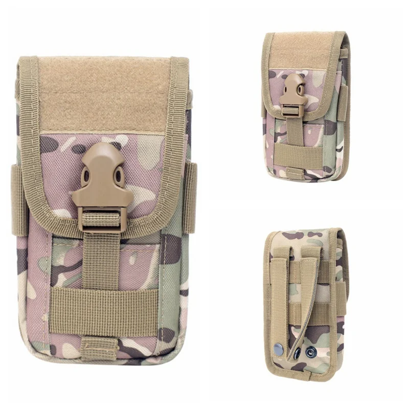 

Tactical Molle Phone Holster Outdoor Belt Waist Bag Utility Vest Card Carrier Bag Mini Multi-function Hook Loop Travel Bag Pack