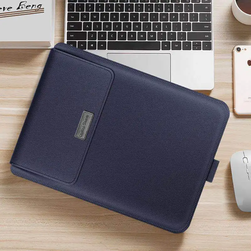 Laptop Sleeve Bag 4 in 1 Laptop Stand Case with Cable Strap & Mouse Pad Pouch for MacBook Air 13 Huawei Matebook 14 15 Cover