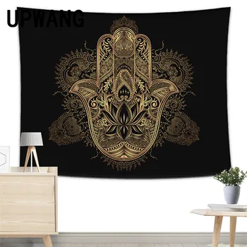 

Hamsa Hand Tapestry Wall Hanging Sandy Beach Picnic Rug Camping Tent Sleeping Pad Home Decor Bedspread Sheet Wall Cloth