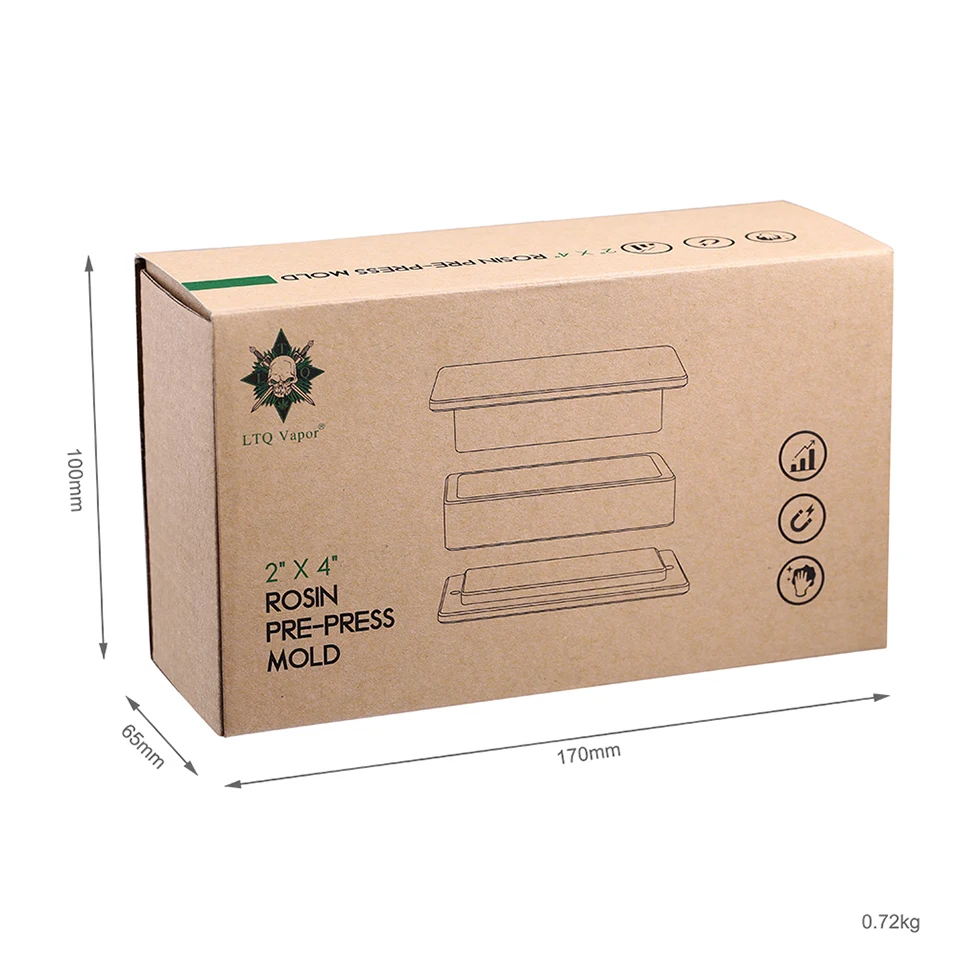 LTQ vapor Rosin Pre Press Mold 2x4inch Loading 7 to 12g Extraction and Pressing Electronic Cigarette Tool Kit For Rosin Press (12)