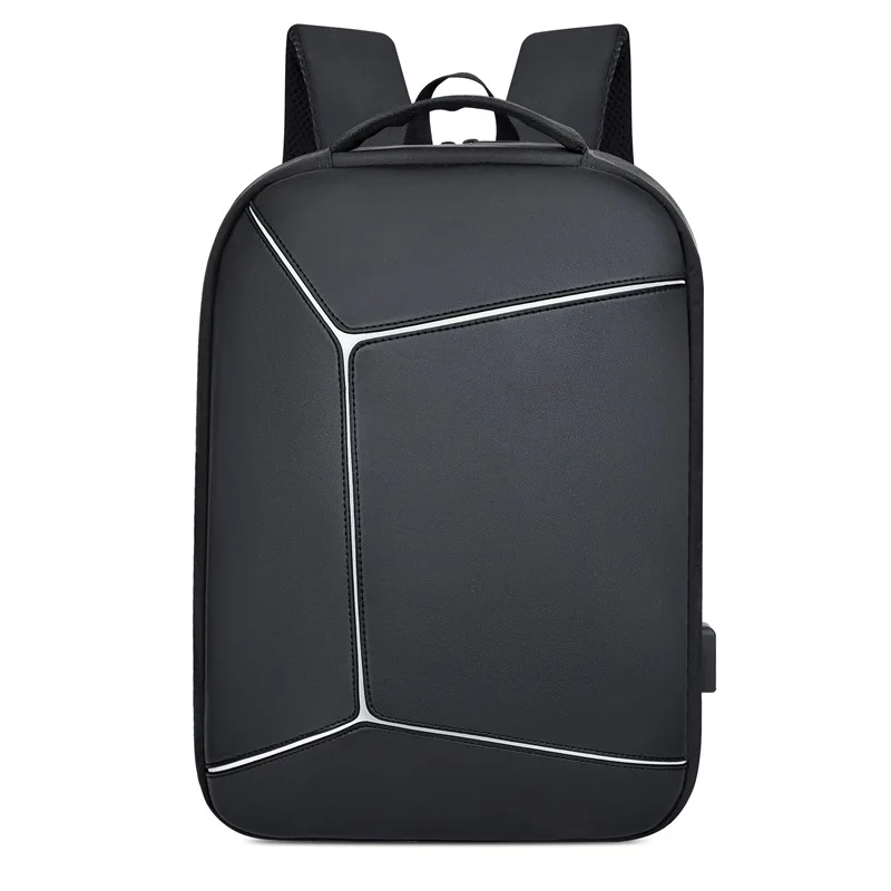 

New Style Men Backpack Cool Geometric Waterproof Wearable Backpack Large Capacity chu xing bao Business Computer Bag