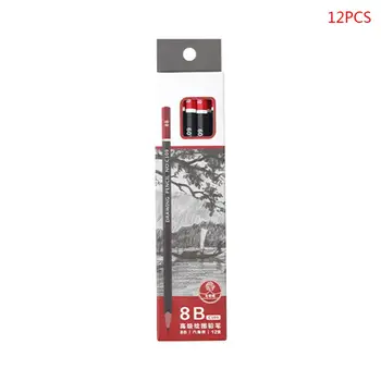 

12pcs/box Graphite Pencil Sketch Drawing Writing 2H HB 2B 3B 3H 4B 5B 6B 8B 10B