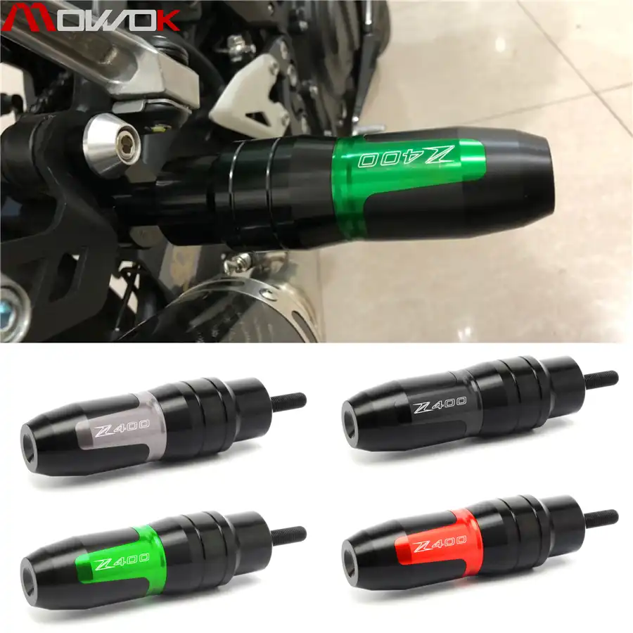 Accesorios para KAWASAKI Z400 Z 400 2019, protección contra caídas para motocicletas, deslizador de escape, almohadilla antichoque, logotipo, &#39;z400&#39;&#39;|Cubiertas y molduras ornamentales| - AliExpress