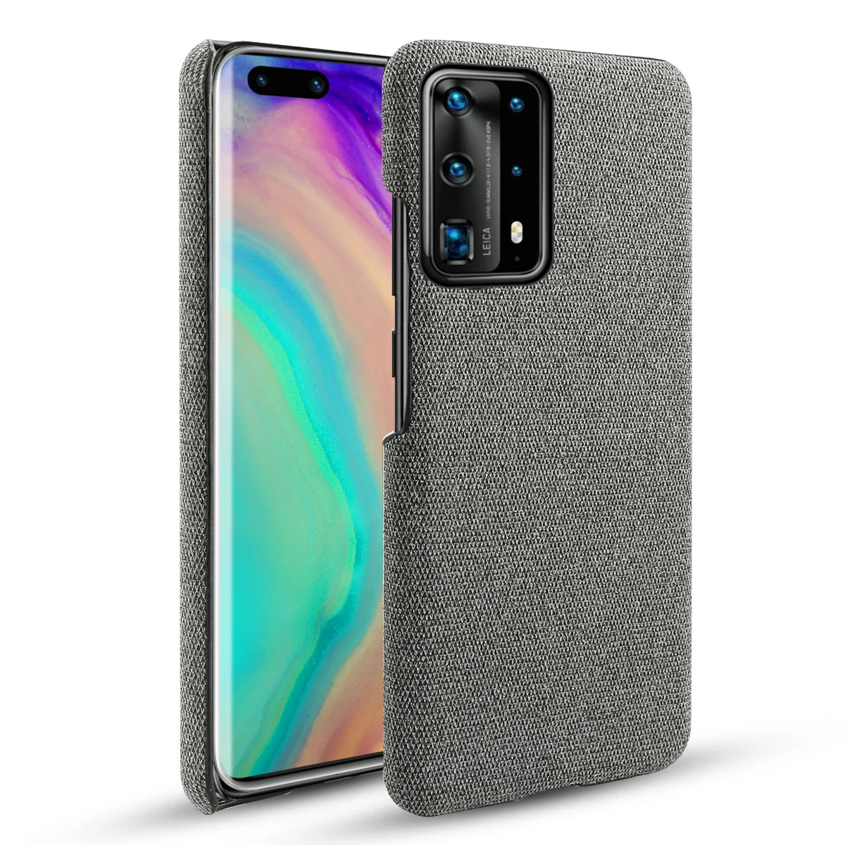 Для Huawei P40 Pro чехол Ретро Тонкий тканый тканевый Жесткий ПК задняя крышка для Plus