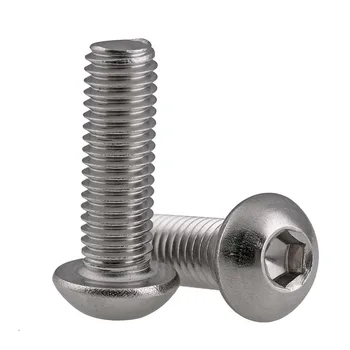 

304 stainless steel round head/inner hexagonal screw/semi-round cup screw mushroom head bolt M2 M2.5 M2 M4 10PCS