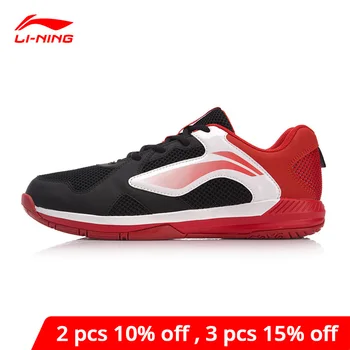 Мужская Спортивная обувь Li-Ning, быстросохнущая дышащая нескользящая обувь для бадминтона, с подкладкой, AYTN051, XYY121