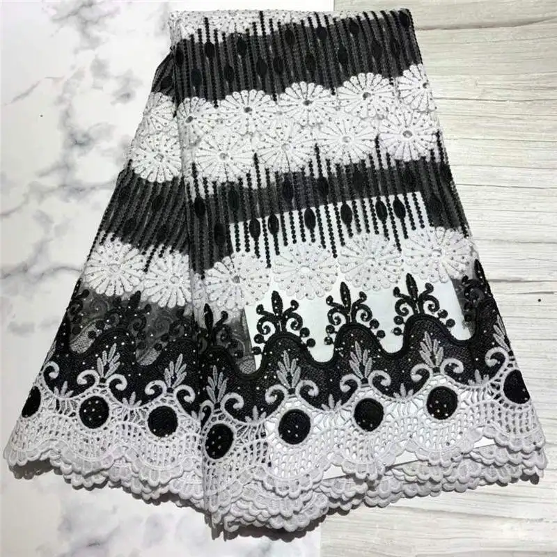 

ZQ!african lace fabric 2019 french lace fabric embroidered nigerian tulle lace fabric with stones for wedding ! P72505