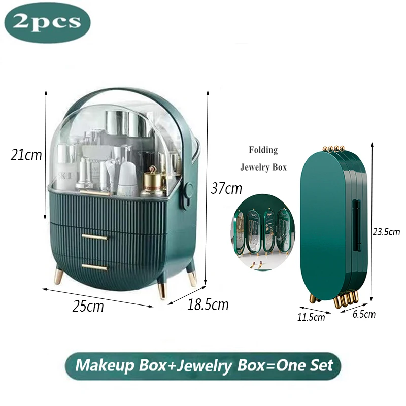 Makeup Organizer Waterproof Cosmetic Case Makeup Jewelry Box Multifunctional Travel Cosmetic Organizer Drawer Home Storage Boxs 