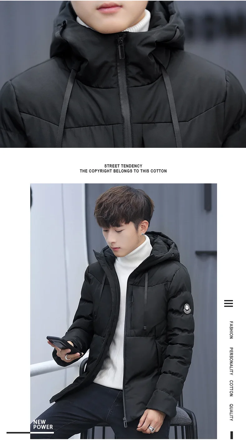 Cotton-padded Clothes MEN'S Coat Winter New Style down Jacket Cotton-padded Clothes Korean-style Handsome Thick Cotton-padd