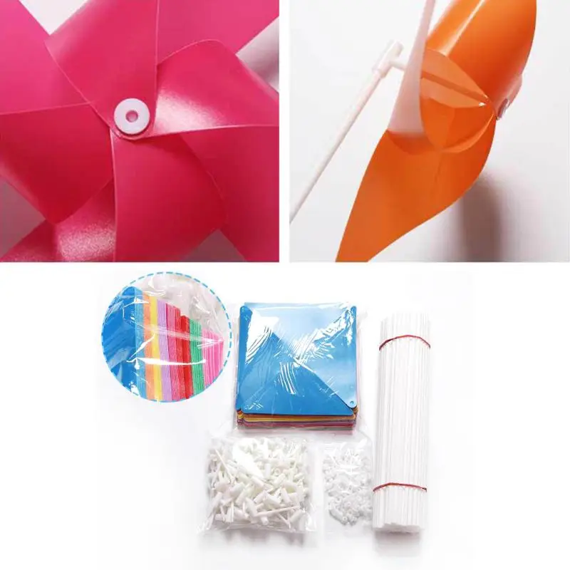 50 шт./лот DIY Pinwheels мини ветряные мельницы для детей игрушки вечерние наполнители для садовых лужаек украшения
