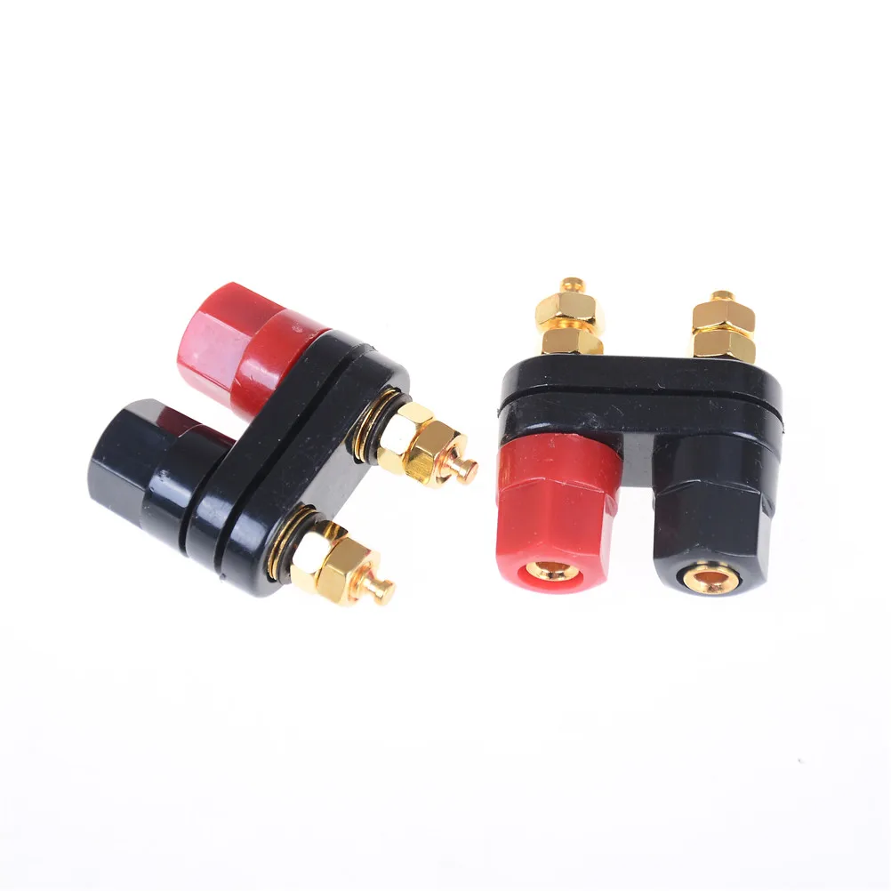 1Pc New Arrival Double Gold-plated Terminal For 4 Mm Banana Plug Power Amplifier Speakers