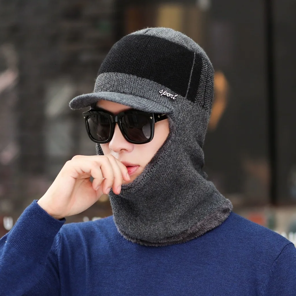 Новые зимние шапки Skullies Beanies, зимние шапки бини для мужчин и женщин, шерстяной шарф, шапки, Балаклава, маска, шапка, вязаная шапка