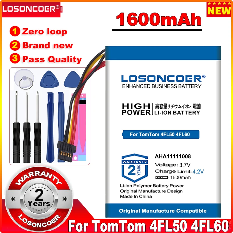 1600mah Gps Battery Aha11111008 Vfad Battery For Tomtom 4fl50 4fl60 Go