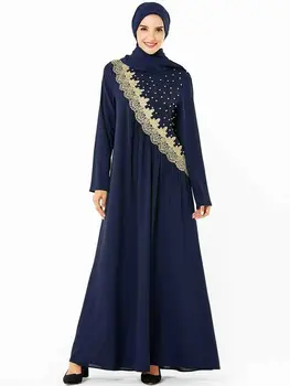 

Ethnic Abaya Women Muslim Long Sleeve Maxi Dress Kaftan Islamic Dubai Loose Turkey Vintage Long Robe Kaftan Casual Ramadan Arab