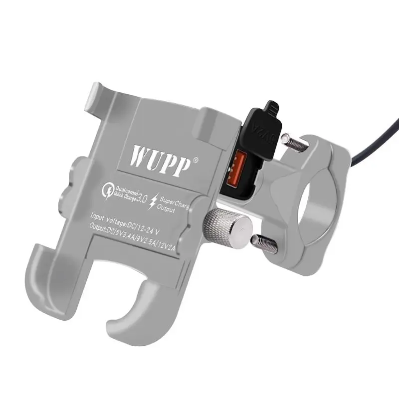 Алюминиевый сплав 12V QC 3,0 USB быстрая зарядка держатель мобильного телефона Подставка для 4,3-7 дюймов смартфона