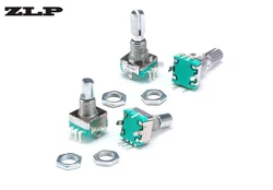 5 pçs/lote 20 posição 360 graus codificador rotativo ec11 w botão 5pin lidar com longo 15/20mm com um embutido interruptor de botão