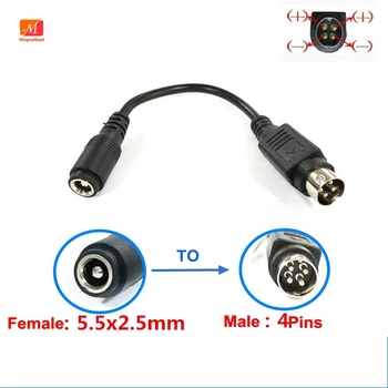 

Female 5.5*2.5mm to male 4-Pin Cable Lead For SATO TG-5011-19V-ES Just a 4-Pin cable For TV LCD VCR power supply