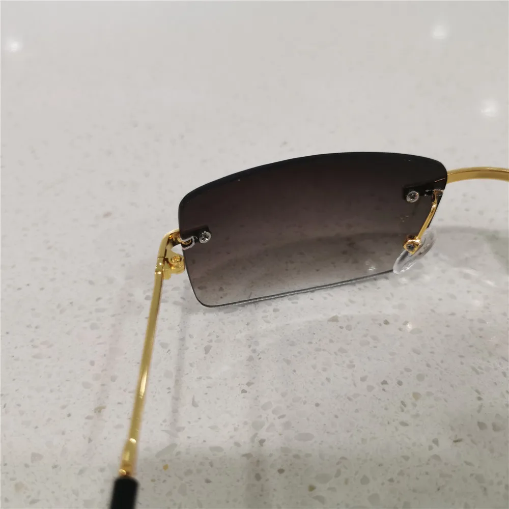 SOL DE ORO мужские и женские ретро бескаркасные солнцезащитные очки UV400 защита прямоугольные солнцезащитные очки маленькие солнцезащитные очки