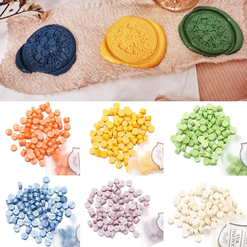 100Pcs/Bag Retro Octagon Sealing Wax Beads Stamp Beaded for Envelope Wedding Card Making Tools DIY Gift Supplies | Дом и сад