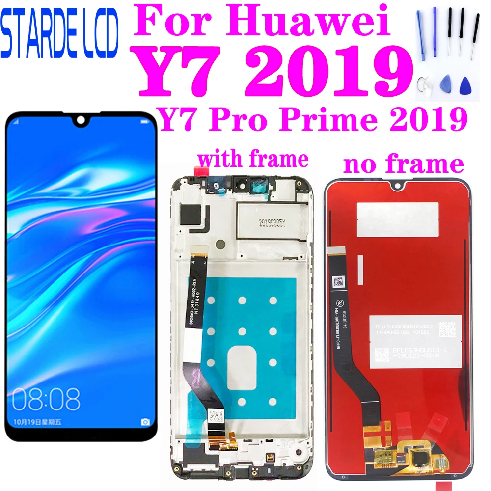 Для huawei Y7 2019 lcd дисплей сенсорный экран в сборе с рамкой для Prime Sceen дисплей|Экраны