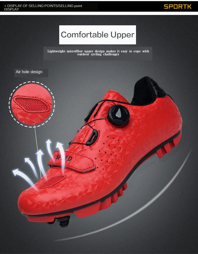 8 Professional SPD Cleat Cycling Shoes MTB Mountain Bike Shoes Non-Slip Cycling Sneakers Men Breathable Racing RoadBicycle Shoes