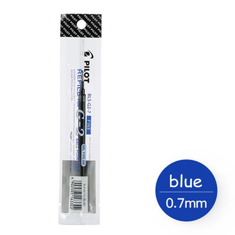 blue 0.7mm Япония Polit 9/шт нейтральный стержень ручки BLS-G2-5/7(G-2 использования) 0,5/0,7 мм 4 цвета может быть прочным и большой емкости - Цвет: blue 0.7mm