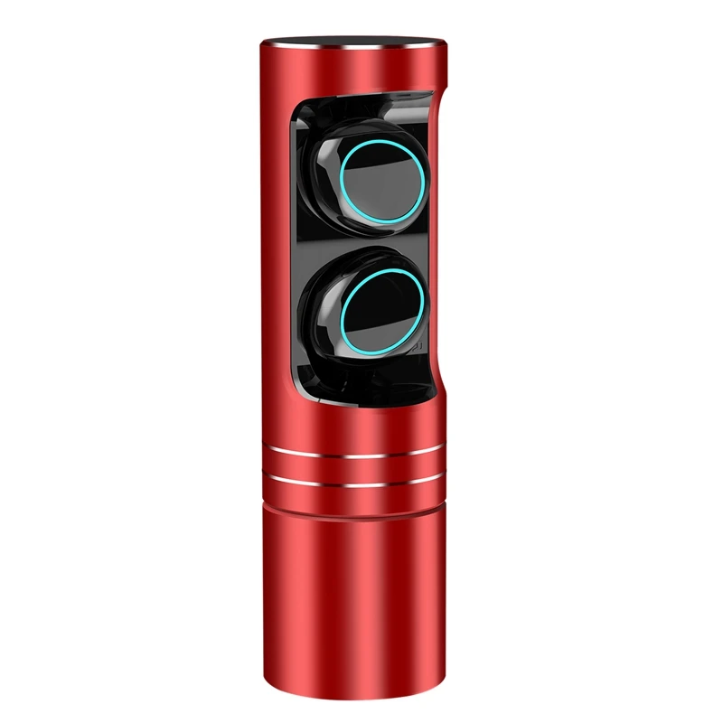 Red Tws Ipx7 водонепроницаемые Bluetooth 5,0 наушники Hifi настоящие беспроводные наушники мини-пресс управление Стерео наушники с зарядным устройством - Цвет: Red