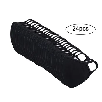 

24PC Anti-dust Reusable Cotton Mouth Face Masks Mouth Cover for Man and Woman Face Cover Reusable Comfortable Earloop Mouth Mask