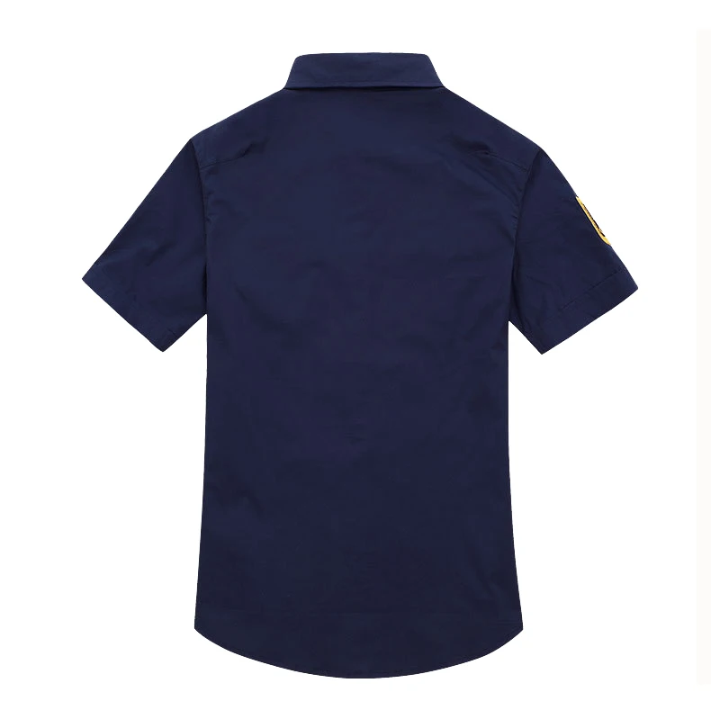 High Quality air force shirt Men's cotton embroidery Short sleeve shirt summer new Casual military shirt