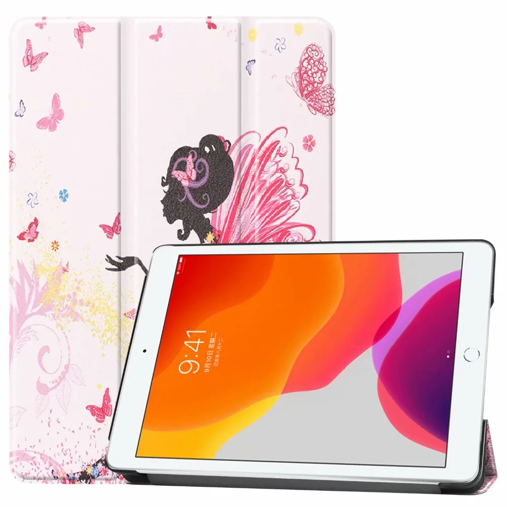 Чехол для планшета для нового IPad 7-го поколения 10,2 дюймов Trifold Smart Auto Sleep/Wake легкий чехол для IPad 7 чехол с подставкой+ ручка