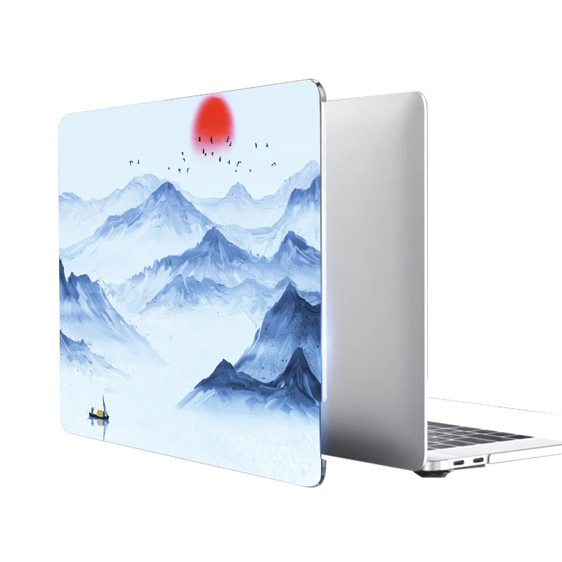Pintura a Tinta Case do Portátil para Macbook Barra de Toque Dura para Macbook Retina 12 13 15 16 Polegada Capa 13.3 15.4 Funda Mtt Pro ar 11 - Imagem 3