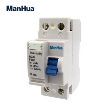 

ManHua F362 25A 240VAC 100mA 2P Residual Current Circuit Breaker electric leakage protection