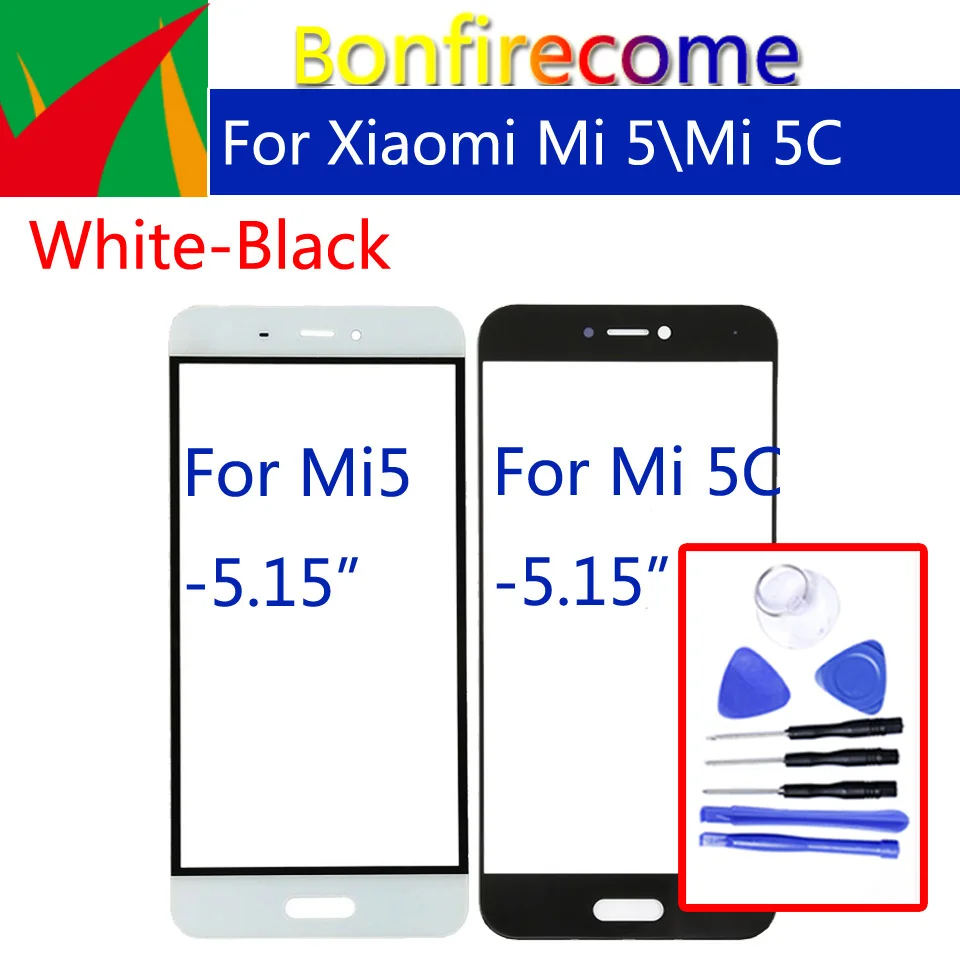 

5.15"Touchscreen For xiaomi Mi 5\ Mi5\ Mi5 Standard Touch Screen Front Panel Glass Lens Outer Glass For Mi 5c \Mi5c