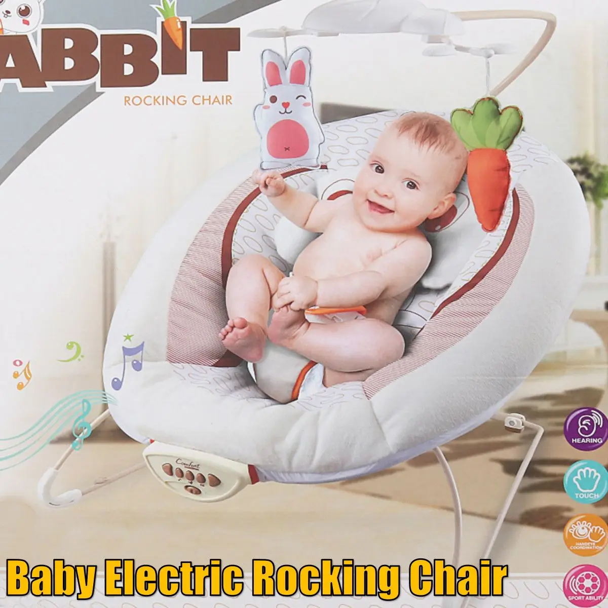 rocking chair with attached bassinet