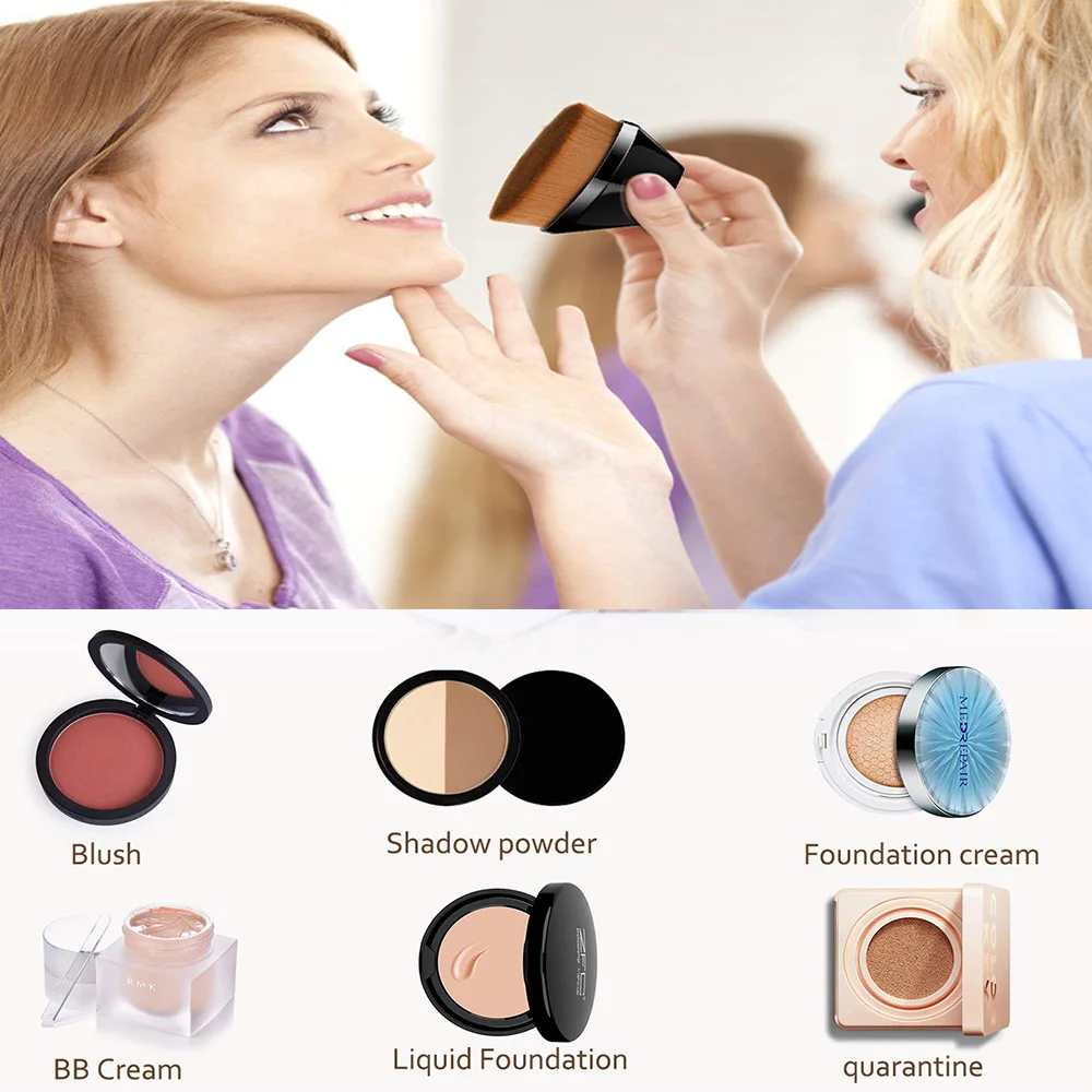 Foundation Makeup Brushes Petal-Shaped Flat Top Kabuki Brush for Blending Liquid Cream or Flawless Powder Cosmetics Tool