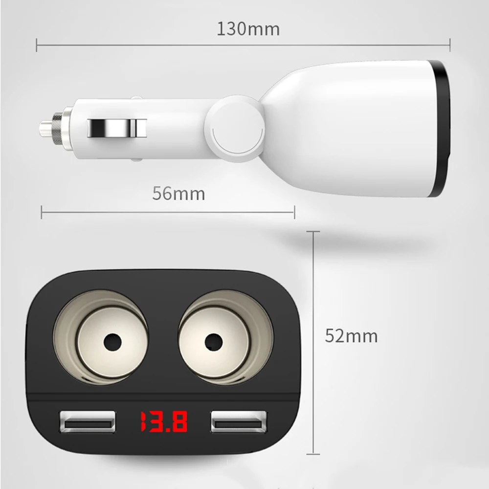 2 в 1 прикуриватель двойной зарядное устройство USB для iPhone дым слот безопасность быстрое зарядное устройство для телефона мобильный заряд адаптер питания