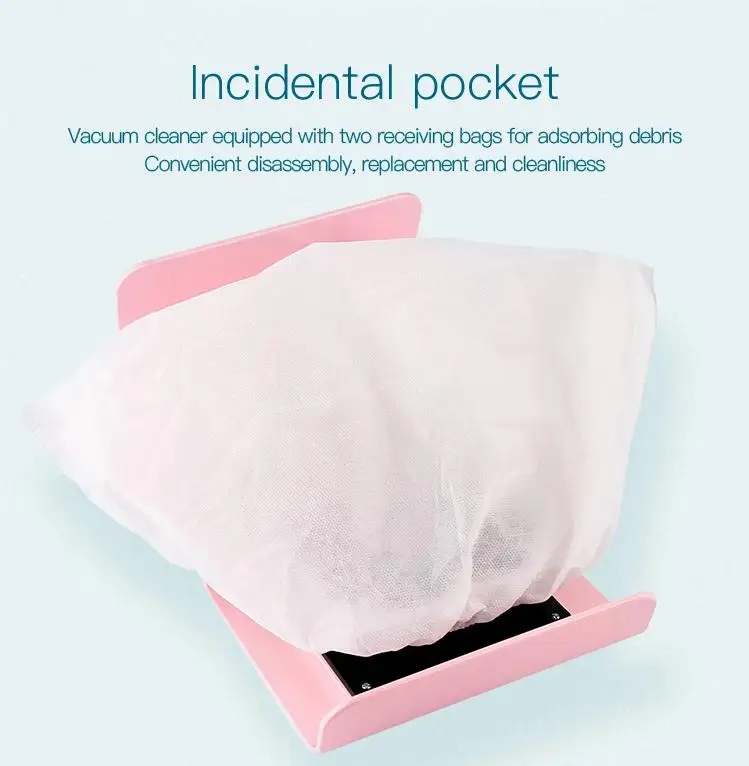 40W Dust Collector Fan professional Nail Dust Suction Dust Collecting Bag Nail Art Manicure Machine Tools