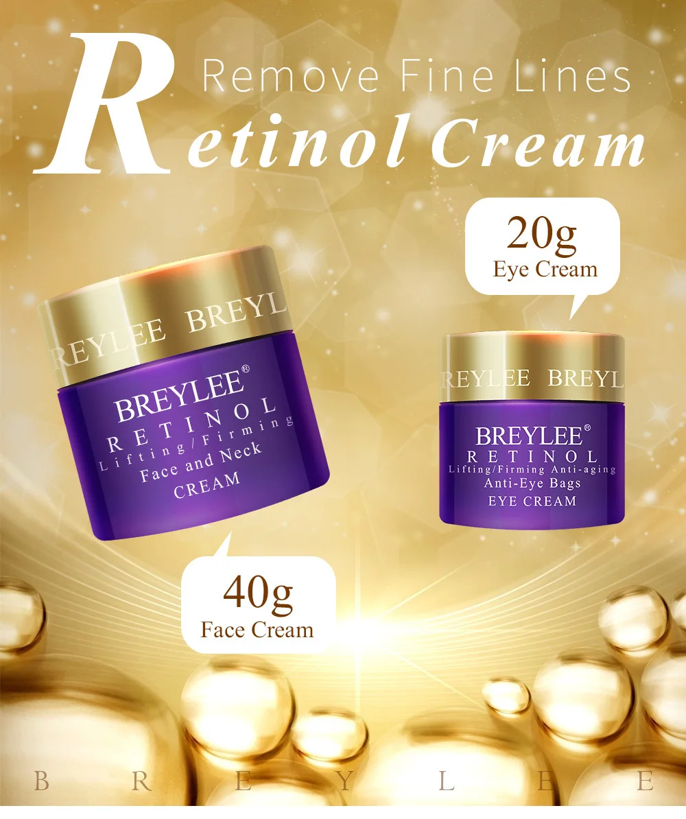 BREYLEE Retinol LiftingFirming Face And Neck Cream Anti-aging Anti-Eye Bag anti wrinkle Eye Cream Age Revolution Ageless Young 1