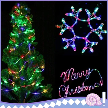 

10M 100LED Tube Light Home Decoration Pipe Lights Rechargeable Mobile Power Battery Box Christmas Light Rope String Fairy Lights