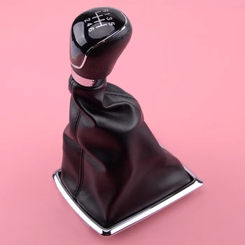 

CITALL Black Cover 6 Speed Gear Shift Knob Shifter Stick Lever Gaiter Boot Fit For Ford Focus C-Max Transit 2005-2012