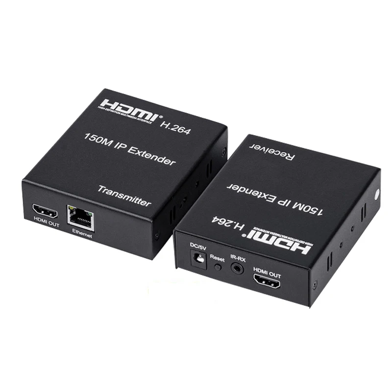 150 м HDMI IP удлинитель через RJ45 Ethernet сеть Cat5e Cat6 кабель удлинитель поддержка 1 TX 50 RX передатчик приемник IR по UTP/STP