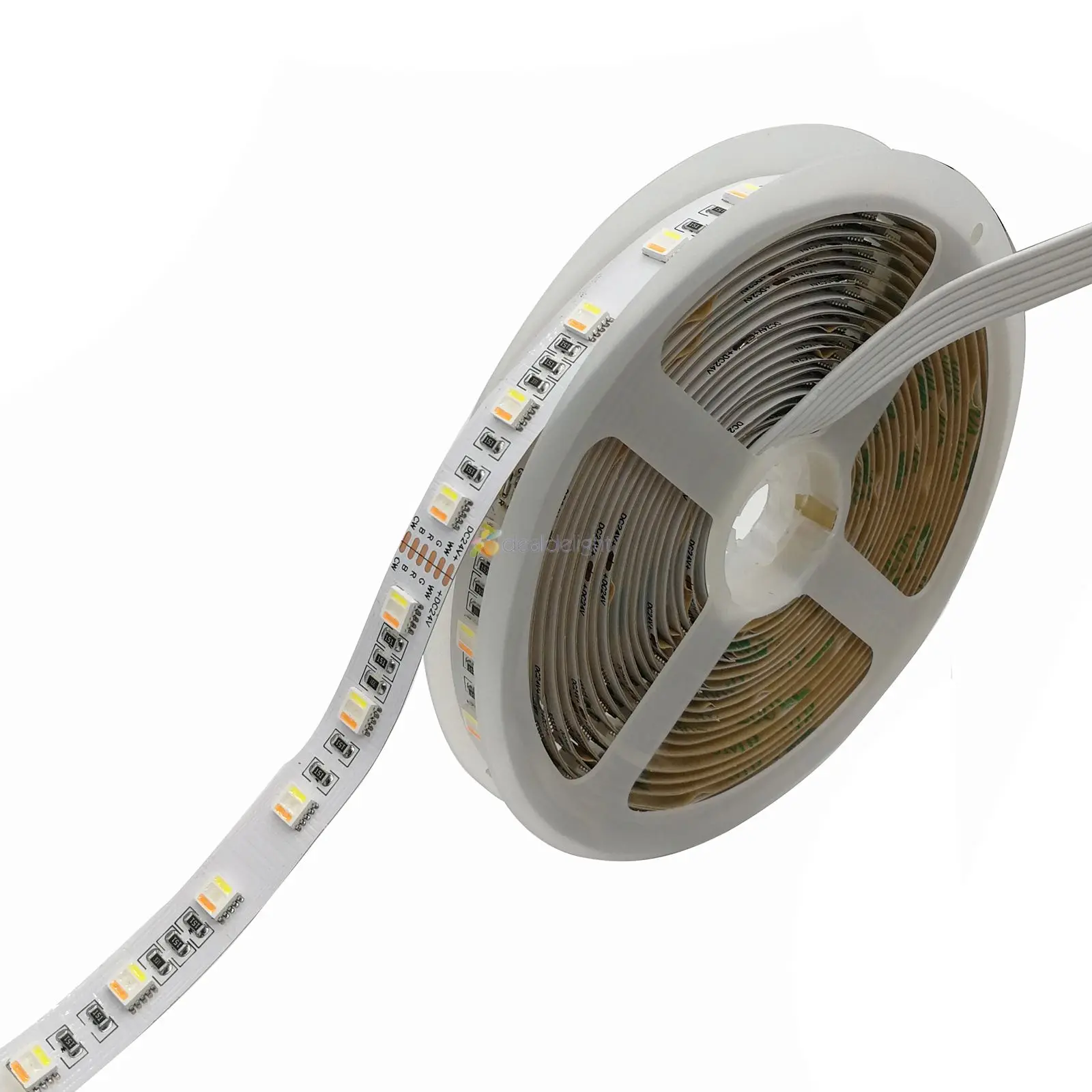 Светодиодная лента 5 в 1 RGB + CCT 5050 60 светодиодов/метр 12 В 24 CW WW гибкая м/лот|flexible strip|rgb