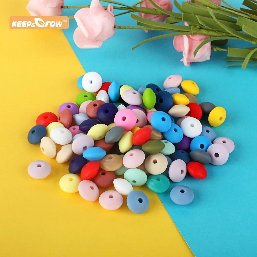 Keep& Grow 80 шт 12 ММ ЧЕЧЕВИЦА Силиконовые Бусины DIY грызун Детская Подвеска-прорезыватель ожерелье детские товары уход за ребенком игрушка