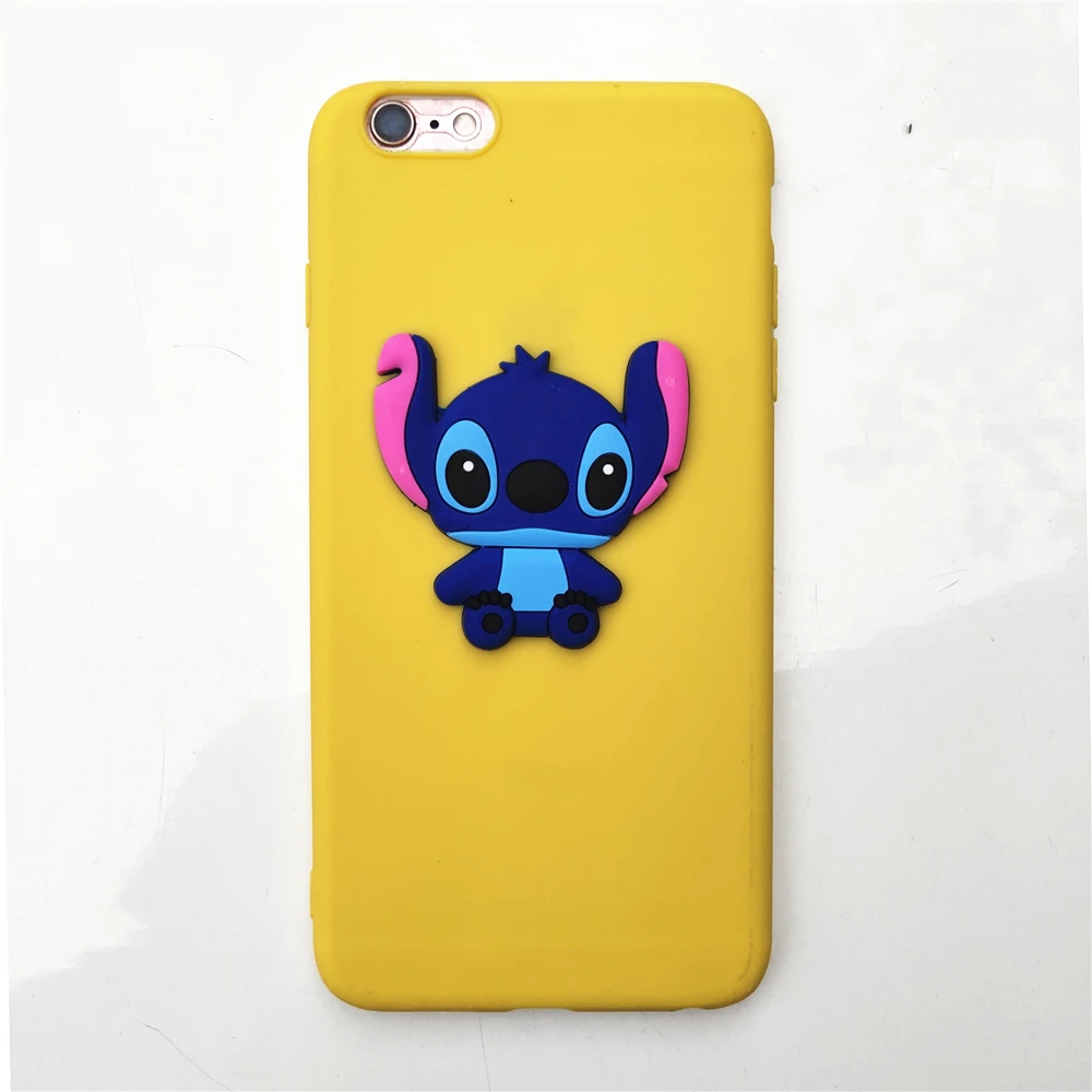 Yellow Мультяшный яркий цвет чехол для iPhone 6 6S Plus 7 7S Plus 5 5S SE X XS MAX XR Мягкий силиконовый чехол из ТПУ - Цвет: Yellow