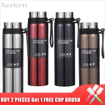 

Keelorn 1000ml Vacuum Flasks Thermoses Cup Large Capacity Sport Outdoor Thermoscup Portable Thermal Vacuum Flasks Bottle Cup