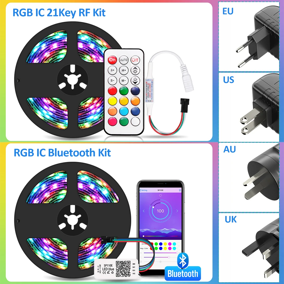 WS2811 Bluetooth Dream RGB IC Светодиодная лента 12 В постоянного тока светодиодные лампы