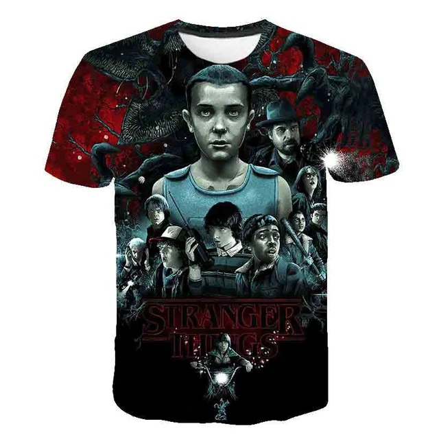 Stranger Things season 3 T Shirt Girl Upside Down Tshirt Eleven Girls Graphic Grunge T-shirt Teen Tee Shirts Children Clothing 1984