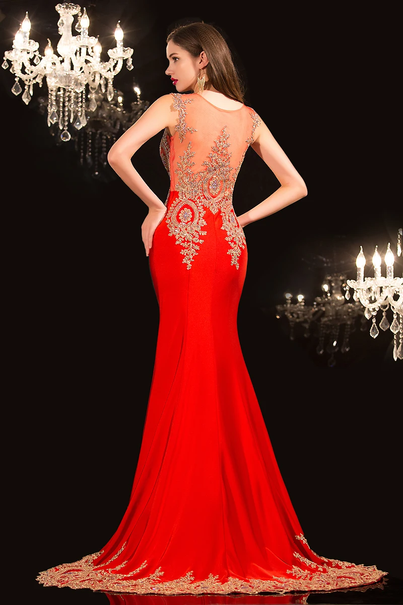 Vestido de noiva, черное, красное, длинное, Русалочка, для женщин, формальные, вечерние, на выпускной, кружевное, с аппликацией, robe de soiree,, Платья для подружек невесты
