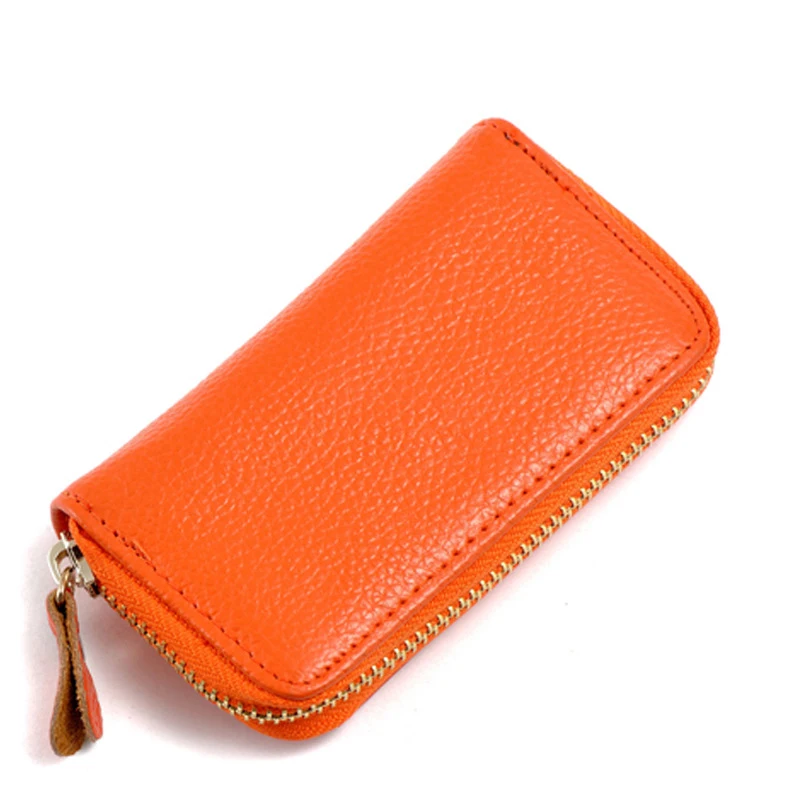 Orange XZXBBAG кожаный Многофункциональный органайзер для ключей, модная сумка унисекс, брелок для ключей, чехол на молнии, чехол для ключей, кошелек - Цвет: Orange